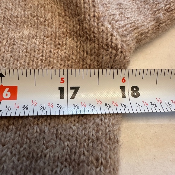 Anthropologie Size Small Cowl Neck Long Sleeve Sweater Dress Alpaca Cashmere Tan - Picture 9 of 13